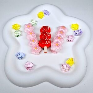 Candied Hawthorn & Cherry Blossom Kawaii Hair Clip Set